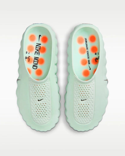 NIKE MIND 001 WOMEN’S PREGAME MULES “BARELY GREEN”